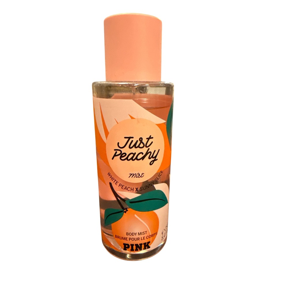 Victoria's Secret PINK Body Mist Women 8.4oz Peach Just Peachy White Peach